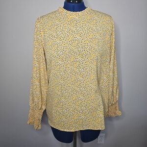 Carolina Belle Yellow Floral Longsleeve Women's Top